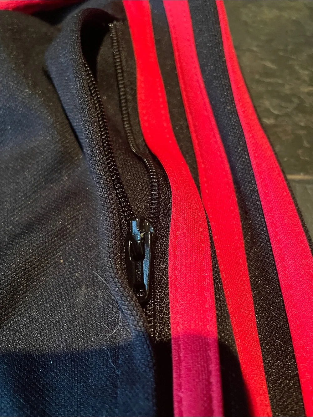 adidas Kids Black Joggers with Red Side Stripes - Picture 3 of 3
